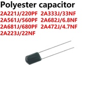 200/100pcs Polyester film capacitor 100V 630V 2a202 2a472j 2a104 2j103 2j222 2a561 2a223 2a103 2j472