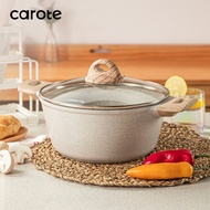 Latest Carote Soup Pot 20/24 Cm Non-Stick Granite Coating Equipped with Lid