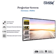 ZDSSY ผ้าฉายหน้าจอโปรเจคเตอร์ 60/72/84/100/120/150 นิ้วพับได้ไม่ยับง่ายกลางแจ้งในบ้านสำนักงานพกพา 3D