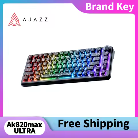 Ajazz AK820Max Ultra Magnetic Switch Gaming Keyboard Wired/Wireless/BluetoothHot Swap Macros Define 