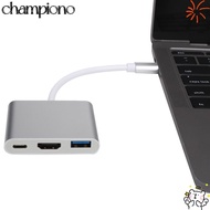 CHAMPIONO 3 in 1 Type-C Hub, USD3.0 & PD 100W 4K Output TypeC Docking Station, Plug and Play TypeC t