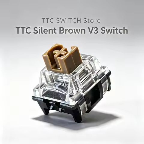 TTC Silent Brown V3 Switch HIFI 3-Pin Tactile Silent Switches 55g Dust Proof Design Fine Lubrication