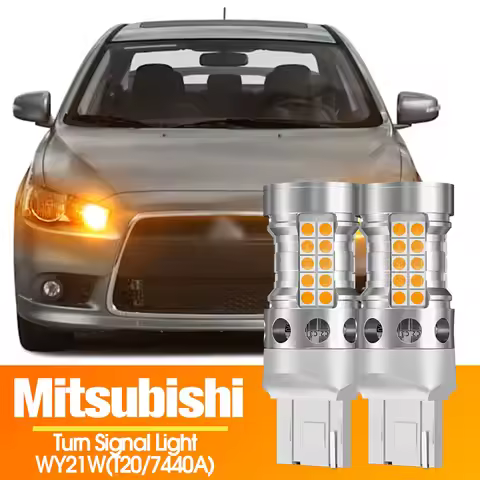 2pcs LED Turn Signal Light Blub Lamp Canbus WY21W T20 7440A For Mitsubishi Lancer 2008-2017 Outlande