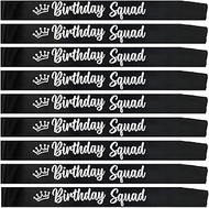 NAUXIUDSJS Birthday Squad Sash Black for Women Men 16th 18th 21st 30th 40th 50th or Any Other Bday P