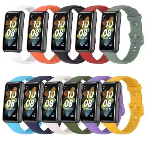 Silicone Strap For Huawei Band 7 Original Replacement Bracelet For Huawei Band 7 Pro Smart Watch Bra