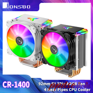 Jonsbo CR-1400 4ท่อความร้อนเทอร์มินัม5V 3pin Argb Cpu Kühler Itx Luftgekühlter Kühler Für Intel Lga1700 115X1200 Am4