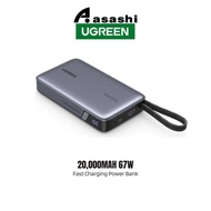 UGREEN 20000mAh 67W Fast Charging Power Bank with Built-in Cable (3C) UG-PB550-85166B