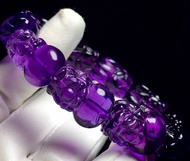 極品天然紫水晶貔貅手串 純正紫羅蘭色 美容養顏 可遇不可求