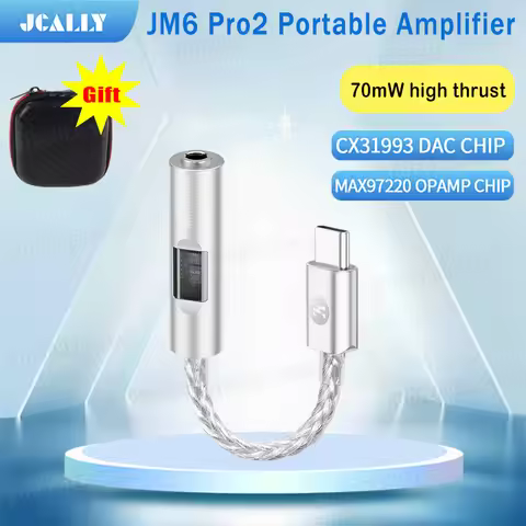 JCALLY JM6 Pro2 New Digital Audio Decoder CX31993 DAC Chip MAX97220 OPAMP Chip Hi-Fi Audio Adapter T