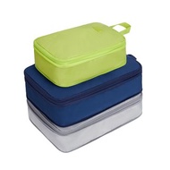 美國 TRAVELON | 壓縮衣物收納袋3件(冷調暮靄) | 旅行袋 防塵袋