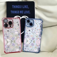 Small Purple Flower Floral Leaves Case For Oppo Reno15 Reno15 14 13 12 11 Pro Plus 15F 14f 13f 12f A