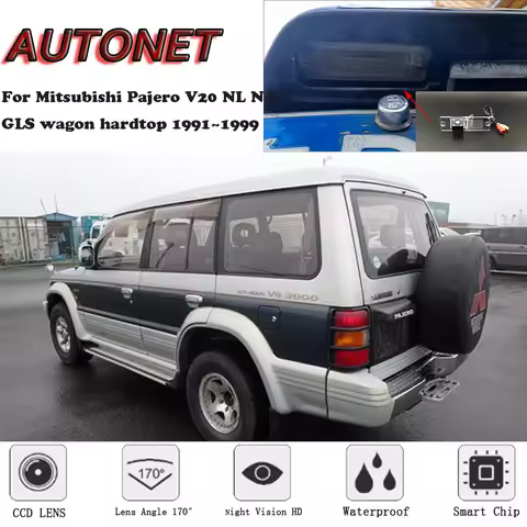 AUTONET Backup Rear View camera For Mitsubishi Pajero V20 NL NJ GLS wagon hardtop 1991~1999 CCD/Nigh