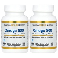 California Gold Nutrition Omega 800 Pharmaceutical Grade Fish Oil, 80% EPA/DHA, Triglyceride Form, 1