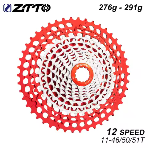 ZTTO MTB 12 Speed Bicycle Freewheel CNC Gear Mountain Bike Cassette 12S 11-46T 50T 51T HG Hub 12spee