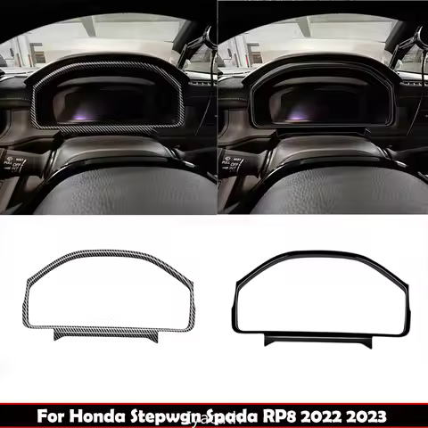 For Honda Stepwgn Spada RP8 2022 2023 2024 ABS carbonfiber Dashboard Instrument Display Panel Decora