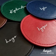 Heyo Makers | Personalised Leather Coaster | Customised Coaster W Name | Personalised Gifts | Teache