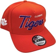 Adult Clemson Tigers New Era Orange Script A-Frame 9FIFTY Adjustable Snapback Hat- Men's