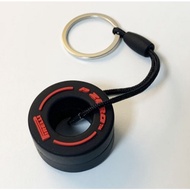 F1 Racing Tire Keychain – 7 Colors | Motorsport Key Holder | Car & Bike Fans Gift | Compact Rubber K