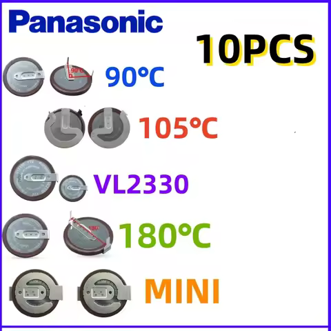 10PCS Original Panasonic VL2020 VL2330 rechargeable battery With Legs 90 degrees 105 degrees 180 deg