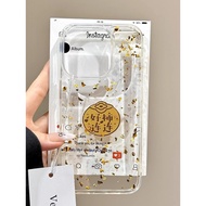 Gold Foil Good Persimmon Link Applicable OPPOreno16 Phone Case 15 Epoxy 14/13/11 Creative A58/A5/A2/