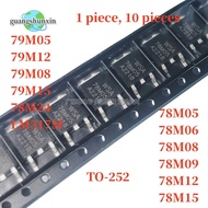 5PCS 78M05 78M06 78M08 78M09 78M10 78M12 78M15 78M24 79M05 79M12 79M15 79M08 SMD TO252 Field Effect 