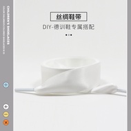 Adidas Gazelle Womens Ballet Style Lace Shoelaces Decorative Pearl Butterfly Knot Shoe Buckle White