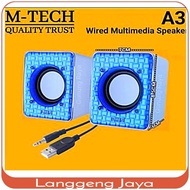 M-tech A3 multimedia 2.0 PC computer speaker laptop garage remi original m-tech