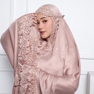 Mukena Dewasa Silk Premium Rempel Laser Cut Renda Mewah Jumbo