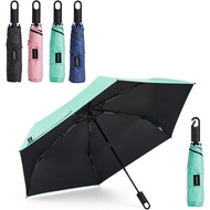 G4Free 43.3 Inch Travel Umbrella with Ring Carabiner Handle, Automatic Open UV Protection, Lightweig
