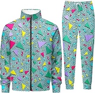 001 80s Outfit For Men,90s Outfit For Men, Mens Sweatsuit Set,Men'S Tracksuits,Sweatsuits For Men,01