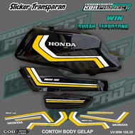 WIN 100 COOL PREMIUM TRANSPARENT STRIPING STICKERS HONDA RACING VARIATION LINE 29 CUT