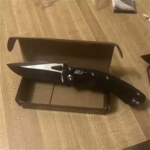 Manual Black EDC Folding Knife, 8Cr13Mov Stainless Steel Blade Nylon Fiber Handle Compact EDC Pocket