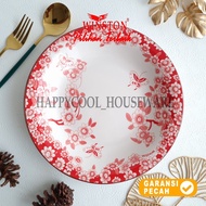 WINSTON 1pcs Piring Lontong Keramik 925 inch Sakura Blue Dinner Plate 23cm