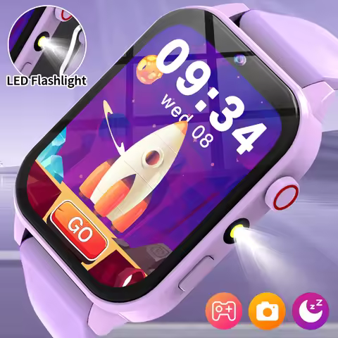 2026 Alarm Clock Children Smart Watch LED Flashlight Kid Watches HD Waterproof Camera Take Photo Puz