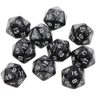 10PCS Polyhedral Dice D20 Dice 20mm Acrylic 20 Sided Dice Game Dice for RPG MTG DND Dice Table Games
