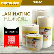 QUAFF Laminating Film in Rolls 12inches || 9inches || 6 inches || 4 inches Hot Lamination Process La