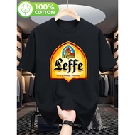 Leffe Beer Brewery Logo T-Shirt – Authentic Belgian Abbey Brewery Design, Soft Breathable Fabric, Lo