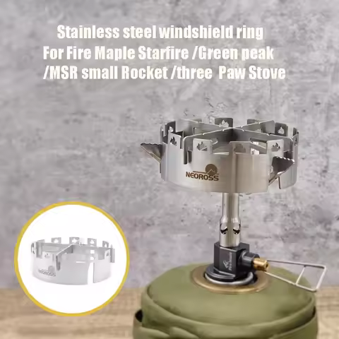 Outdoor Stove Accessories for MSR Small Rocket Green Peak Starfire Cooking Windshield for Three -Jaw