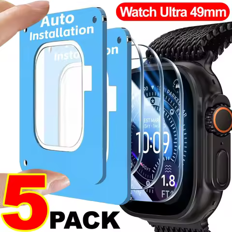 For iWatch Ultra 3 Tempered Glass Screen Protectors with Easy Install Kit Anti-scratch Watch Films f