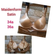 Maidenform Satin Push Up Underwire Bra 34A 34B 36A