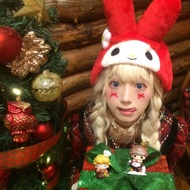 Japanese Cute Melody Red Ear Hat Cartoon Christmas Headwear Ear Protection Hat Atmosphere Photo Prot