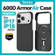 Benks เคสเกราะแม่เหล็ก600D เคฟลาร์สำหรับ Iphone 17 Pro Max 17 Air บางเฉียบสไตล์มินิมอล