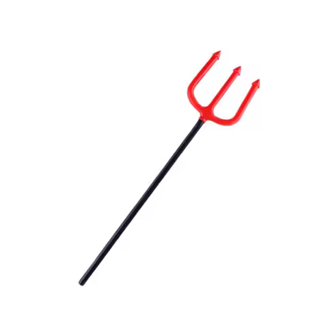 Devil Pitchfork Prop Plastic Devil Halloween Costume Accessories Red Fork Staff Masquerade Cosplay P