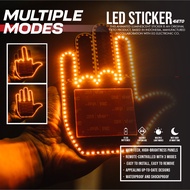 LED Finger Gesture Car Stickers Hand Gesture Lights Car Variations