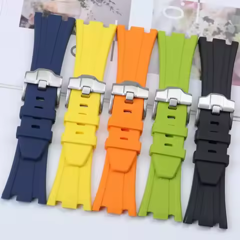 28mm Silicone Watchband for AP Audemars and Piguet Rubber Watch Strap Royal Oak Offshore 26400 Sweat