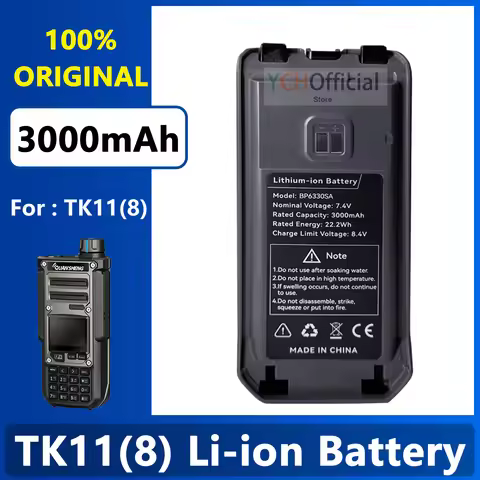 Original Quansheng TK118 Battery 3000mAh Type-C For TK11(8) Radios Rechargeable Battery Replacement 