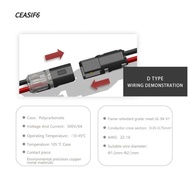 CEASIF6 Quick Splice Terminals, 2P 18~22AWG Wire Splitter Connector, Pluggable Electrical Cable Junc