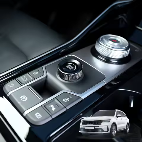 For Kia Sorento MQ4 2021-2026 Accessories Aluminum Central Drive Model Switch Knob Ring Cover Trim I