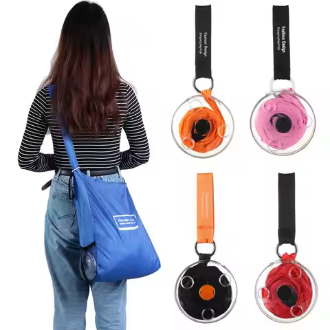 Ultra Small Portable Folding Telescopic Storage Bag Multifunctional Storage Bag Small Disc Shopping 