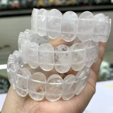 Natural Dolomite Quartz Crystal Bracelet 10*20mm for Women Men Simple Energy Stone Bracelet Academic